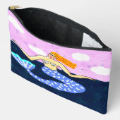 Deep Blue Zee Abstracte Kunst Zeemeermin Etui (Open)
