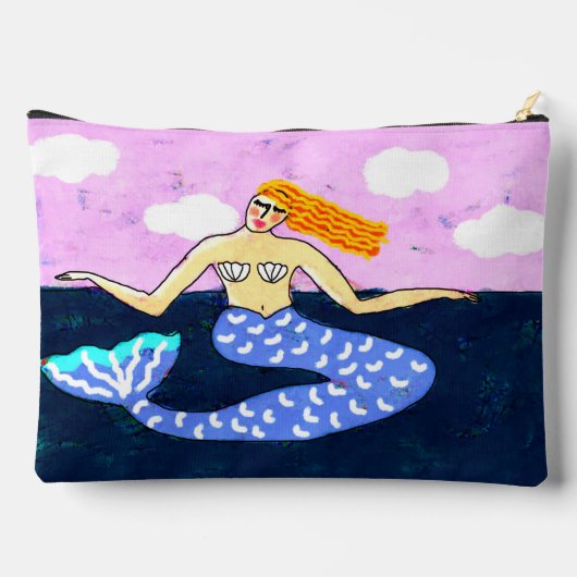 Deep Blue Zee Abstracte Kunst Zeemeermin Etui (Achterkant)