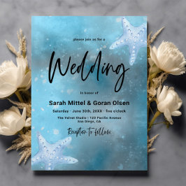 Deep Blue Zee bruiloft Kaart