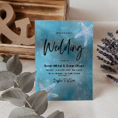 Deep Blue Zee bruiloft Kaart