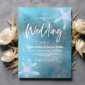 Deep Blue Zee bruiloft Kaart