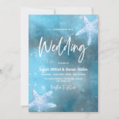 Deep Blue Zee bruiloft Kaart (Voorkant)