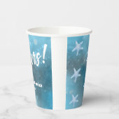 Deep Blue Zee bruiloft Papieren Bekers (Links)