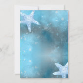 Deep Blue Zee bruiloft repetitie diner Kaart (Achterkant)