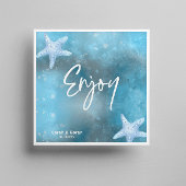 Deep Blue Zee bruiloft Servet