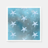 Deep Blue Zee bruiloft Servet (Voorkant)