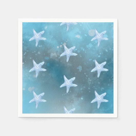 Deep Blue Zee bruiloft Servet (Voorkant)