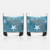 Deep Blue Zee bruiloft Whisky Glas (Achterkant)