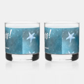 Deep Blue Zee bruiloft Whisky Glas (Links)