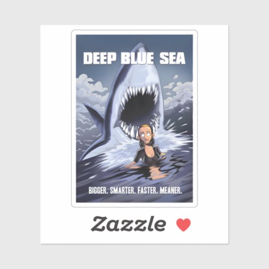 Deep Blue Zee Movie Shark Sticker (Vel)