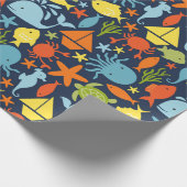 Deep Blue Zee Nautical Wrapping Paper Cadeaupapier (Hoek)