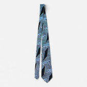 Deep Blue Zee Navy en witte Mannen Stropdas (Achterkant)