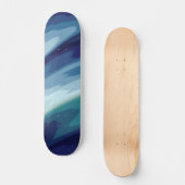 Deep Blue Zee Ocean Waves Water Patroon Persoonlijk Skateboard (Voorkant)