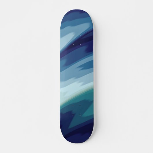 Deep Blue Zee Ocean Waves Water Patroon Persoonlijk Skateboard (Voorkant)