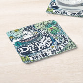 Deep Blue Zee |Stop nooit met verkennen Kartonnen Onderzetters (Schuin)