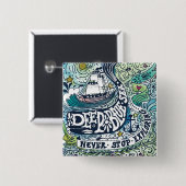 Deep Blue Zee |Stop nooit met verkennen Vierkante Button 5,1 Cm (Voorkant /achterkant)
