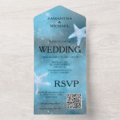 Deep Blue Zee Weddenschap in één uitnodiging (Binnen)