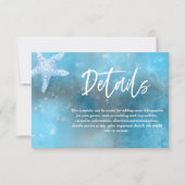 Deep Blue Zee Zomer Bruiloft Behuizing Kaart (Voorkant)