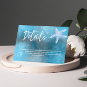 Deep Blue Zee Zomer Bruiloft Behuizing Kaart