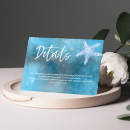 Deep Blue Zee Zomer Bruiloft Behuizing Kaart