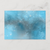 Deep Blue Zee Zomer Bruiloft Behuizing Kaart (Achterkant)