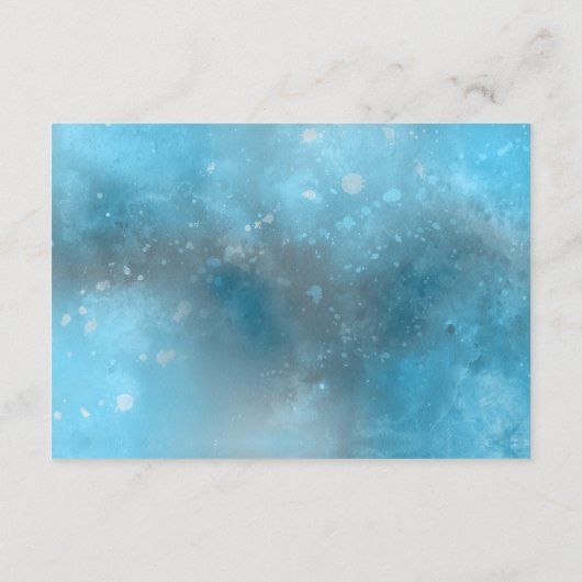 Deep Blue Zee Zomer Bruiloft Behuizing Kaart (Achterkant)