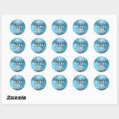 Deep Blue Zee Zomerbruiloft Ronde Sticker (Vel)