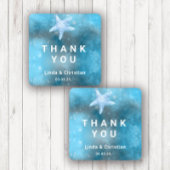 Deep Blue Zee Zomerbruiloft Vierkante Sticker