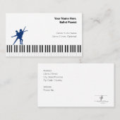 Deep Blues I PDD White Ballet Pianist Visitekaartje (Voorkant / Achterkant)