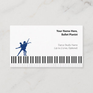 Deep Blues I PDD White Ballet Pianist Visitekaartje