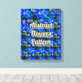 Deep Bluish Flowers Pattern Canvas Afdruk (Insitu (Houten vloer))