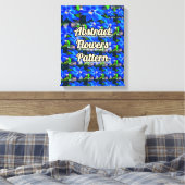 Deep Bluish Flowers Pattern Canvas Afdruk (Insitu (Slaapkamer))