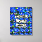 Deep Bluish Flowers Pattern Canvas Afdruk (Voorkant)