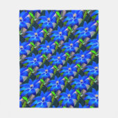 Deep Bluish Flowers Pattern Fleece Deken (Voorkant)