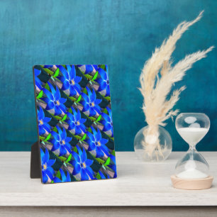 Deep Bluish Flowers Pattern Fotoplaat