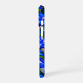Deep Bluish Flowers Pattern iPhone 16 Hoesje (Linkerkant)