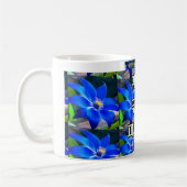 Deep Bluish Flowers Pattern Koffiemok (Links)
