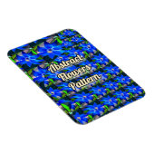 Deep Bluish Flowers Pattern Magneet (Rechterzijde)