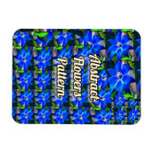 Deep Bluish Flowers Pattern Magneet (Horizontaal)