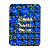 Deep Bluish Flowers Pattern Magneet (Verticaal)