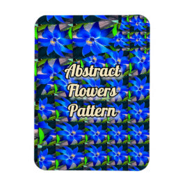 Deep Bluish Flowers Pattern Magneet