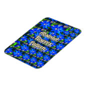 Deep Bluish Flowers Pattern Magneet (Linkerzijde)