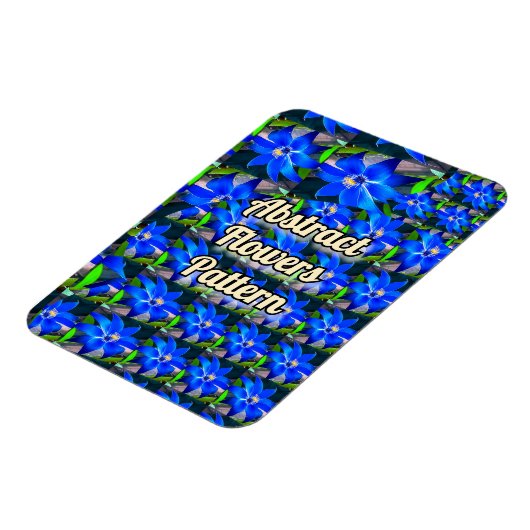 Deep Bluish Flowers Pattern Magneet (Linkerzijde)