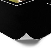 Deep Blush Bow Graduation Party Welcome Black Poster (Hoek)