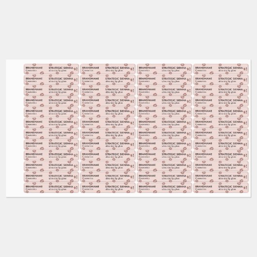 Deep Blush Muted Cinnamon Brown Custom Lip Gloss  Labels (Vel)