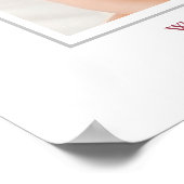 Deep Blush Pink Bow 1st Birthday Photo Welcome Poster (Hoek)