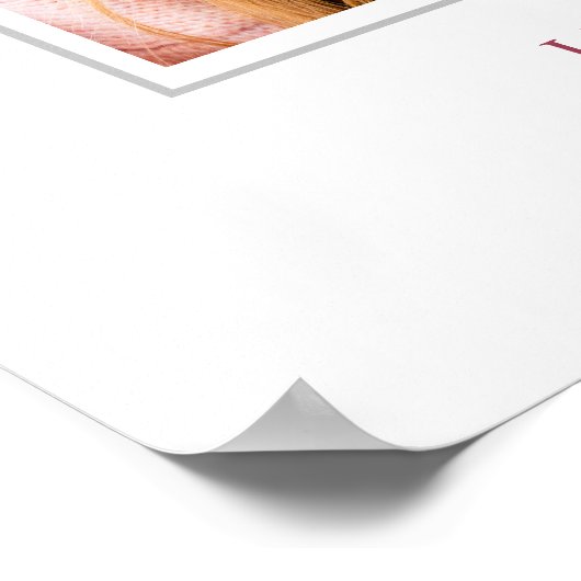 Deep Blush Ribbon Bow Graduation Party Welcome Poster (Hoek)