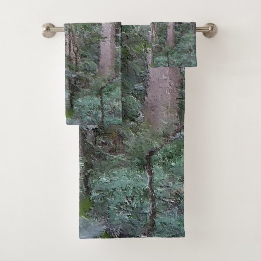 Deep Bos Oil Paint Camouflage Towel Set Bad Handdoek (Insitu)