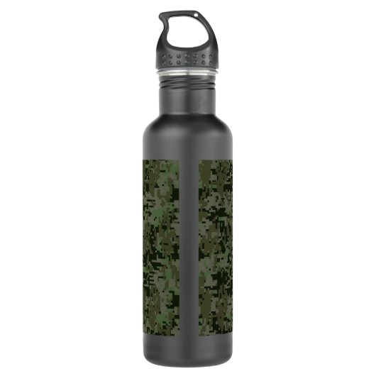 Deep Bossen Digital Camouflage Camo Pattern Waterfles (Achterkant)