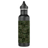 Deep Bossen Digital Camouflage Camo Pattern Waterfles (Rechts)